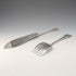 Antique British silver plate fish server set in case